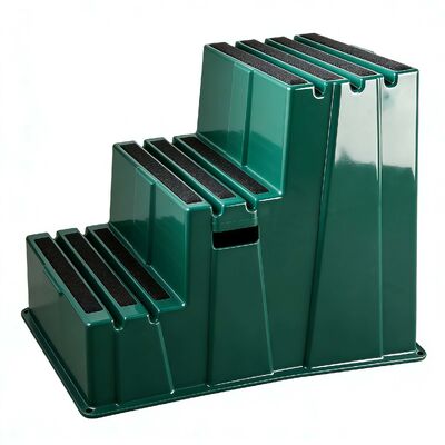 Durable HDPE Stackable Step Stool with 500 lb Load Capacity Eco-friendly and Non-slip Design