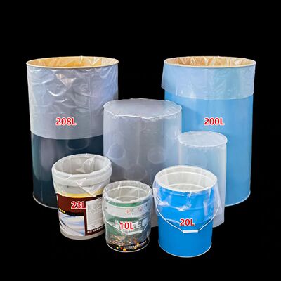 Clear Flat PE Plastic Liner Bag  Moisture-Proof Food Grade for Cardboard Chemical Drum Liner