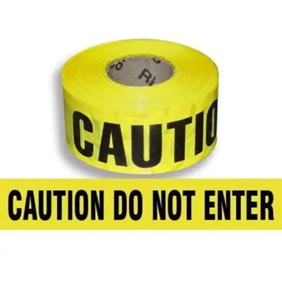 Caution Barricade Tape PE Waterproof Single Side Printed Non-adhesive Roll Warning Tape