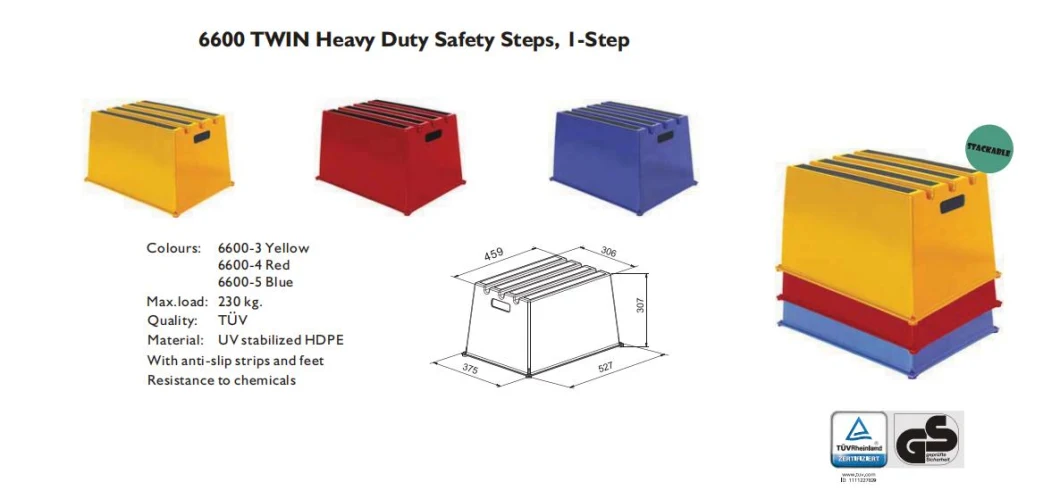 Suporte plástico da etapa da multi cor com capacidade de carga 500lb 0