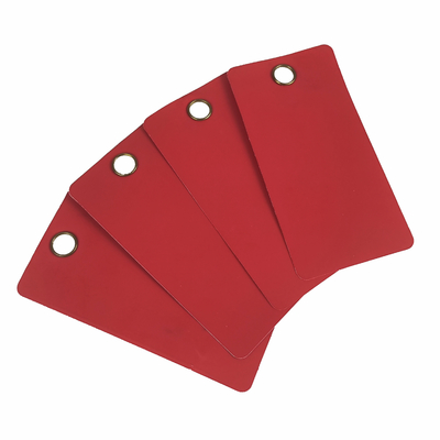 Etiqueta de segurança de PVC personalizada com laços de corda 3*6 1/4