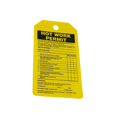 Venda a quente OEM Custom Made Safety Plastic Warning Signs Etiquetas de segurança PVC Tags de bloqueio
