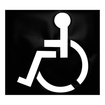 Estêncil de Cadeira de Rodas com Impressão Personalizada Estêncil de PVC Preto Estênceis de Tinta para Deficientes