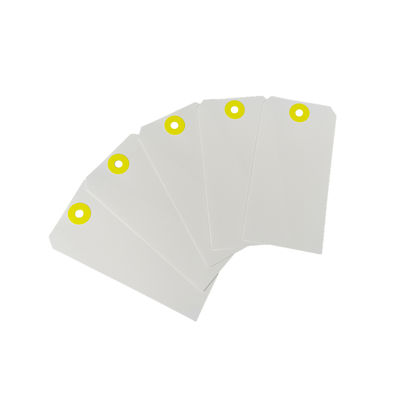 Etiqueta de presente em vinil em branco PVC à prova de lágrimas Imponente à água Etiqueta de plástico com gravata de fio