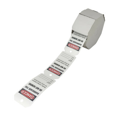 Custom  PVC Loto Lockout Sign Safety Lockout Tagout Tags Waterproof Danger Tags-Roll Pack  Tags