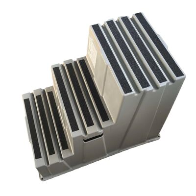 Banqueta de Degrau Empilhável Durável com Capacidade de Carga de 226 kg, com HDPE Ecológico e Design Antiderrapante