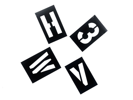 Estêncil de PVC Preto Número e Letra Estêncil para Pintura Estêncil de Plástico