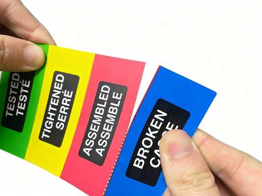 Flange Tag PVC Rectangle Double Side Printing Multi Stages Safety Tag for Warning