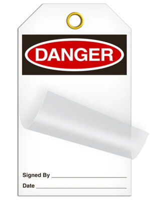 Logotipo Impresso Personalizado Auto-Laminado Peel and Stick Tag PVC Lockout Tag